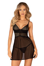 Komplet Chemeris Babydoll – czarny