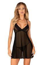 Komplet Latinesa babydoll – czarny