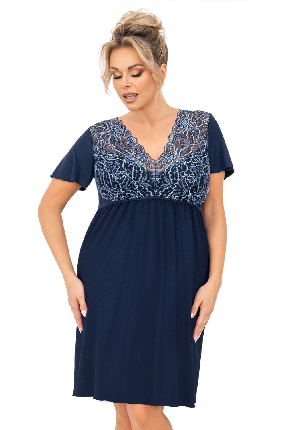 Koszula Melania Plus Size – granatowy