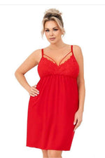 Koszula Sylvia Plus Size – czerwony