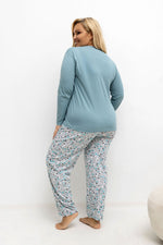 Piżama Plus Size DU-KN-FP-502.97 – ciemny miętowy – zdjęcie 3