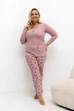 Piżama Plus Size DU-PI-FP-508.57 – jasny różowy