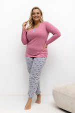 Piżama Plus Size DU-PI-FP-501.22 – różowy