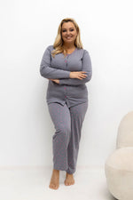 Piżama Plus Size DU-PI-FP-505.05P – ciemny szary