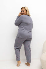 Piżama Plus Size DU-PI-FP-505.05P – ciemny szary – zdjęcie 2