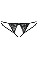Picantina crotchless thong – czarny – zdjęcie 3
