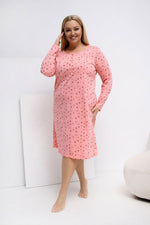 Koszula Plus Size DU-KN-FP-607.04P Brzoskwinia – zdjęcie 2