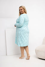 Koszula Plus Size DU-KN-FP-607.04P – miętowy – zdjęcie 3