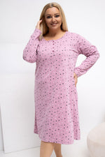 Koszula Plus Size DU-KN-FP-607.04P – ciemny różowy
