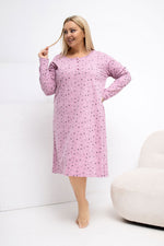 Koszula Plus Size DU-KN-FP-607.04P – ciemny różowy – zdjęcie 4