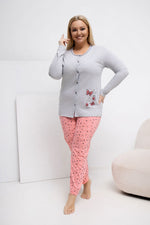 Piżama Plus Size DU-PI-FP-509.99P – szary – zdjęcie 2