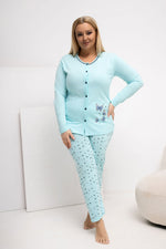 Piżama Plus Size DU-PI-FP-509.99P – miętowy