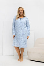 Koszula Plus Size DU-KN-FP-604.10 – jasny niebieski – zdjęcie 2