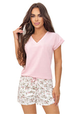 Piżama Emilia Short – pudrowy różowy