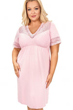 Koszula Linda Plus Size – pudrowy różowy
