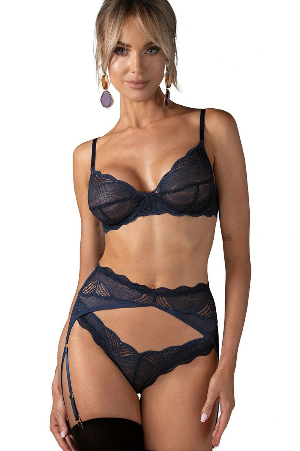 Komplet Nightly Blue 3cz – niebieski