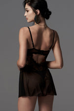 Komplet Perisia Babydoll – czarny – zdjęcie 5