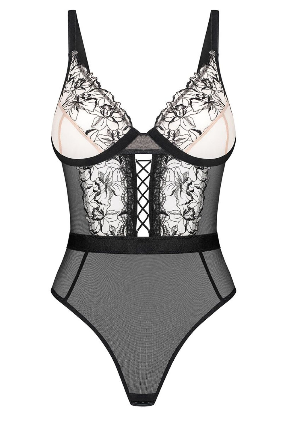 Body Vila Blanes – czarny wzór – zdjęcie 2