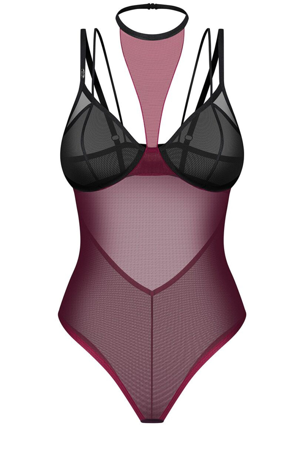 Body Parisel Bordo/Black – zdjęcie 3