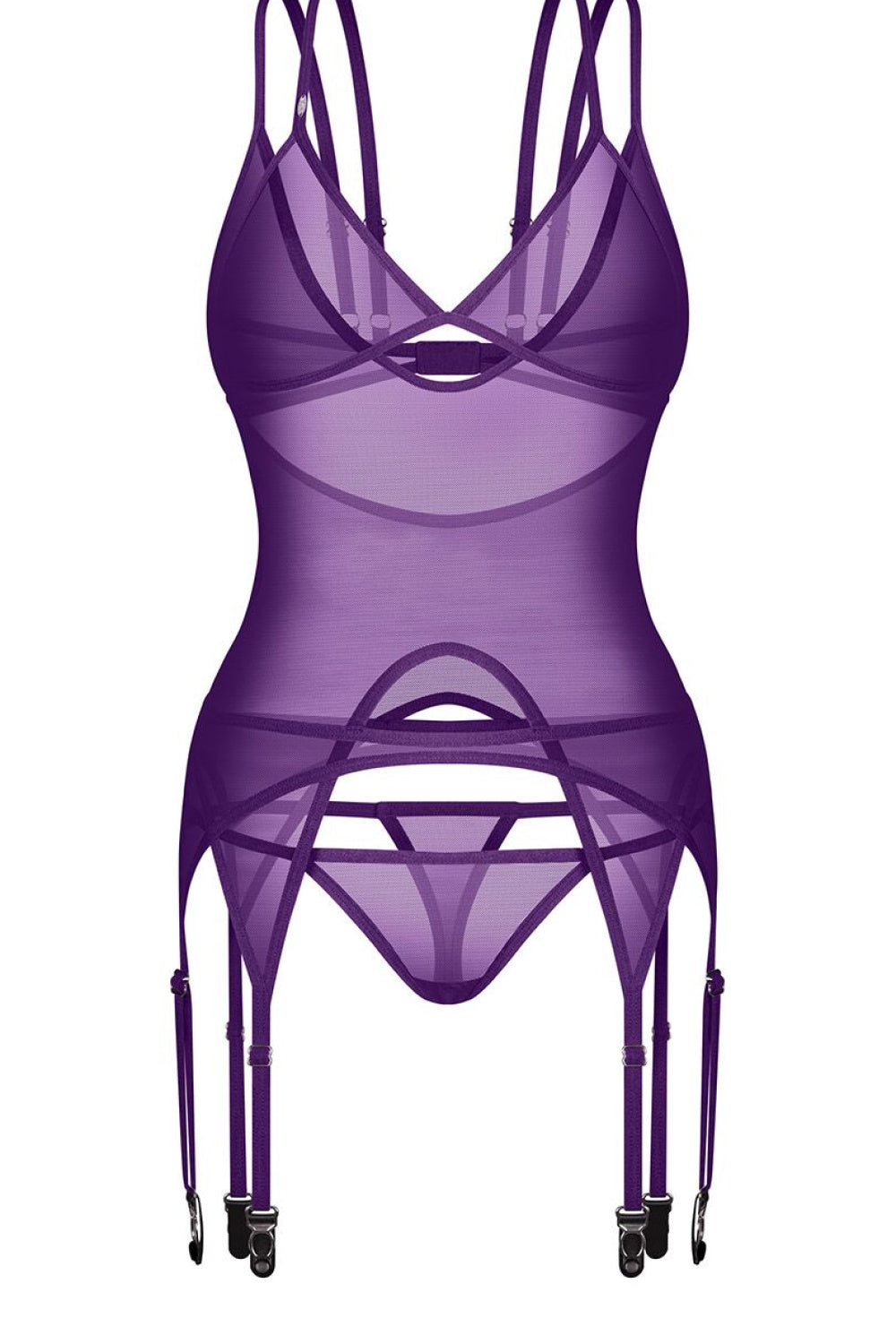 Komplet Gorset Vibres – fioletowy – zdjęcie 2