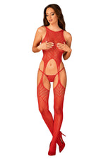 Bodystocking N122 – czerwony